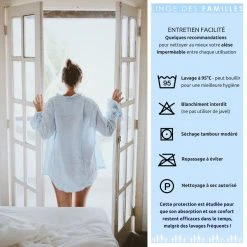 LINGE DES FAMILLES Alèse Imperméable Lavable 75x90 Cm - Ultra Absorbante - Multi-usages (incontinence, Animaux...) -vidaXL BOUTIQUE B2CD 978