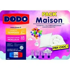 DODO Pack Couette Tempérée En Polyester 300 G/m² + Oreiller(s) MAISON -vidaXL BOUTIQUE B2CD 99