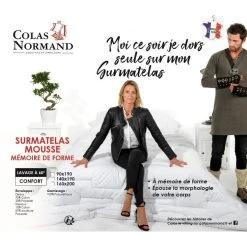 COLAS NORMAND Surmatelas En Mémoire De Forme COLAS NORMAND 7 COLAS NORMAND Surmatelas En Mémoire De Forme COLAS NORMAND -vidaXL BOUTIQUE B2CD 990
